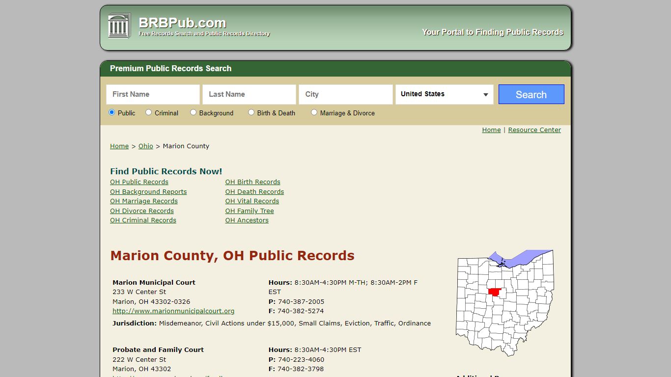 Marion County Public Records | Search Ohio Government ...